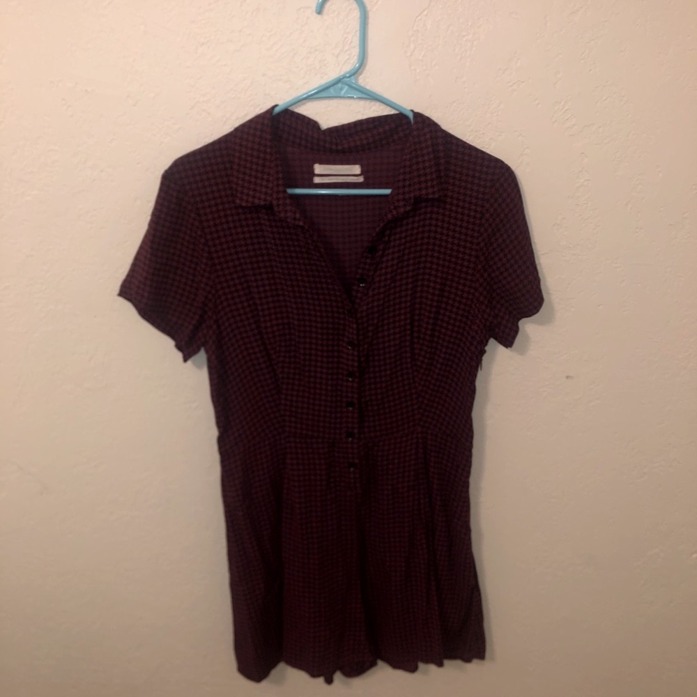 Red and black romper